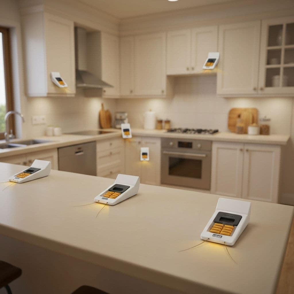 Installation de stations d'appâtage pour coquerelles